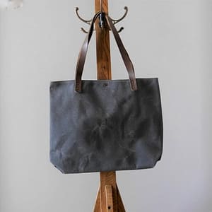 Waxed Canvas Everyday Tote - Grey