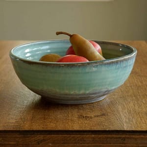 Hand thrown ceramic salad bowl