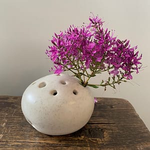 bloom-stone-ecru-flower-natural-nz-pottery